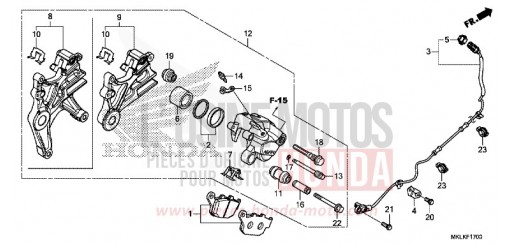 ETRIER DE FREIN ARRIERE NC750SAK de 2019
